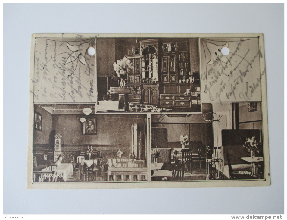 Postkarte / Mehrbild 1931 (?) Gasthaus Wesertal, Hameln. Inhaber W. Tyra. Restaurant / Kaffee / Büffet - Hameln (Pyrmont)