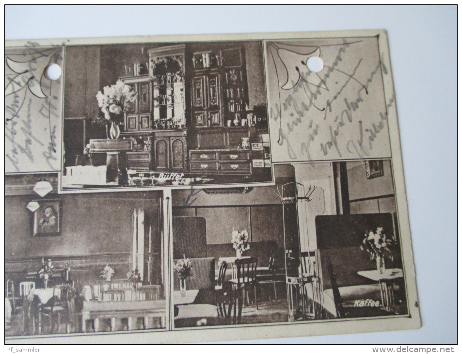 Postkarte / Mehrbild 1931 (?) Gasthaus Wesertal, Hameln. Inhaber W. Tyra. Restaurant / Kaffee / Büffet - Hameln (Pyrmont)