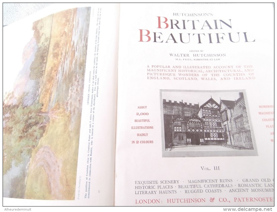 Hutchinson's Britain Beautiful"4 volumes"Angleterre"Cartes "Anglesey"Berkshire"géographie"Cornwall"Derbyshire "bretagne