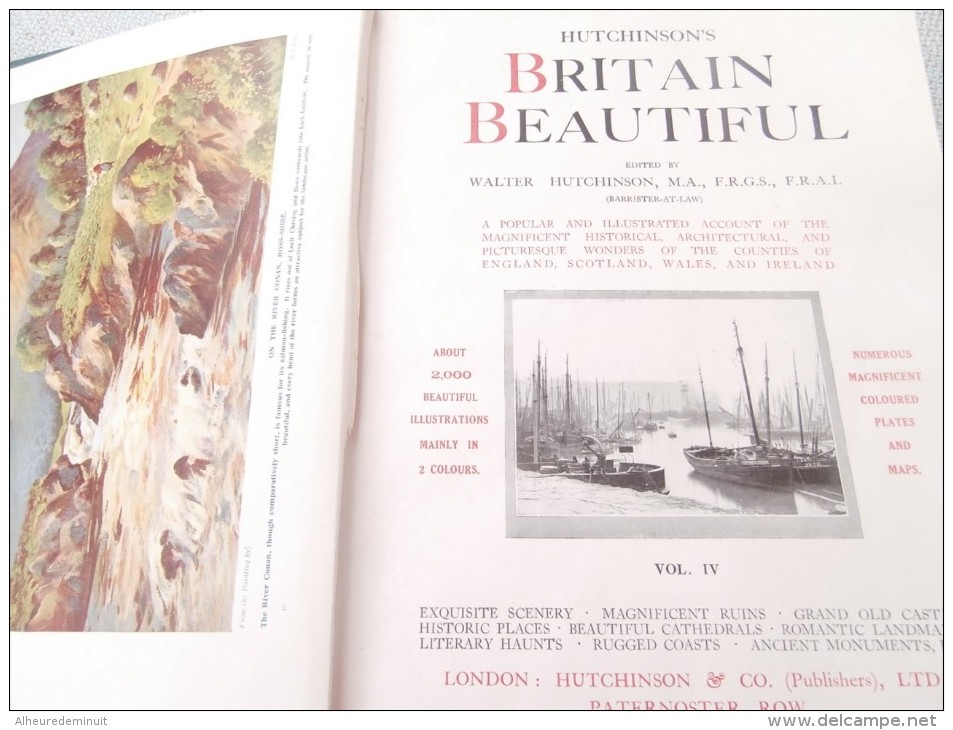 Hutchinson's Britain Beautiful"4 volumes"Angleterre"Cartes "Anglesey"Berkshire"géographie"Cornwall"Derbyshire "bretagne