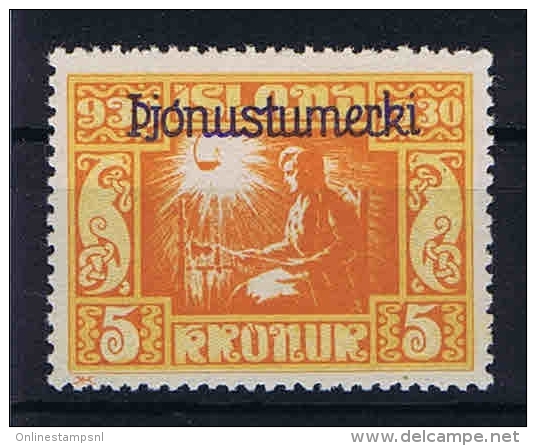 Iceland: 1930 Mi Dienstmarken 57 MH/* - Oficiales