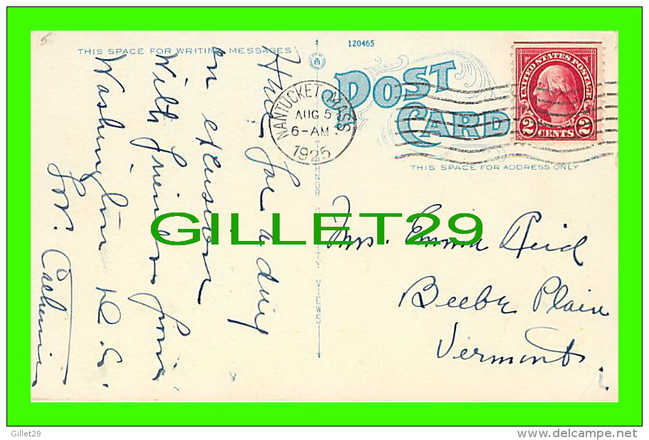 NANTUCKET, MA - CLIFF HOTEL - TRAVEL IN 1925 - TIPHNOR QUALITY VIEWS - - Nantucket