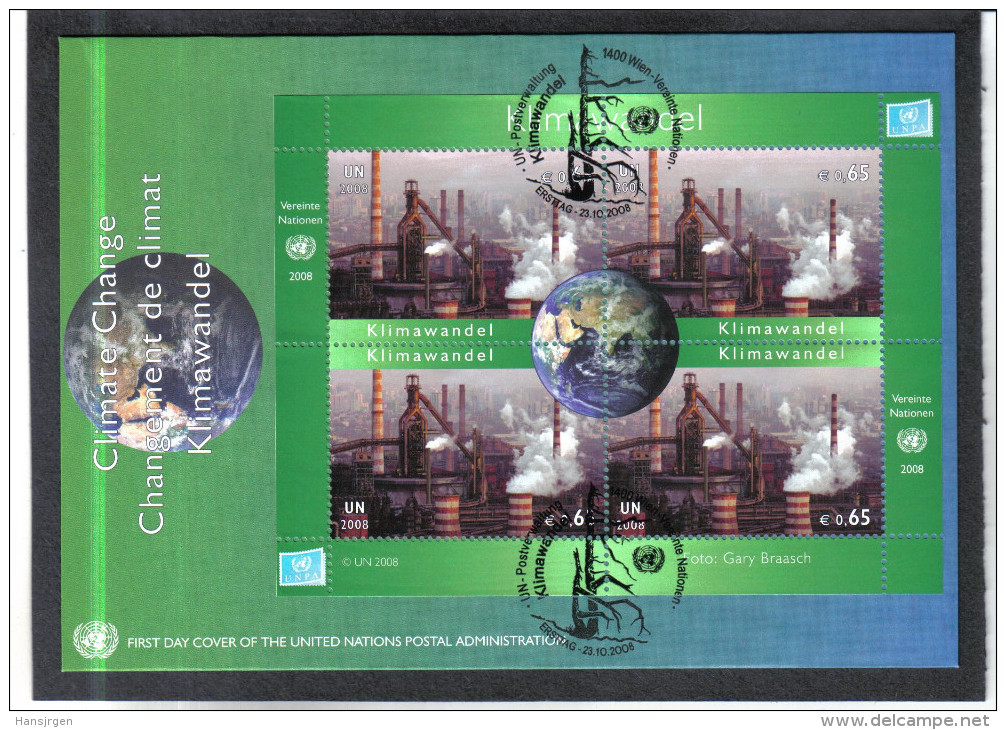 BOX439 FDC FIRST DAY COVER UNO WIEN 2008 MICHL  BLOCK 23  SIEHE ABBILDUNG - Covers & Documents