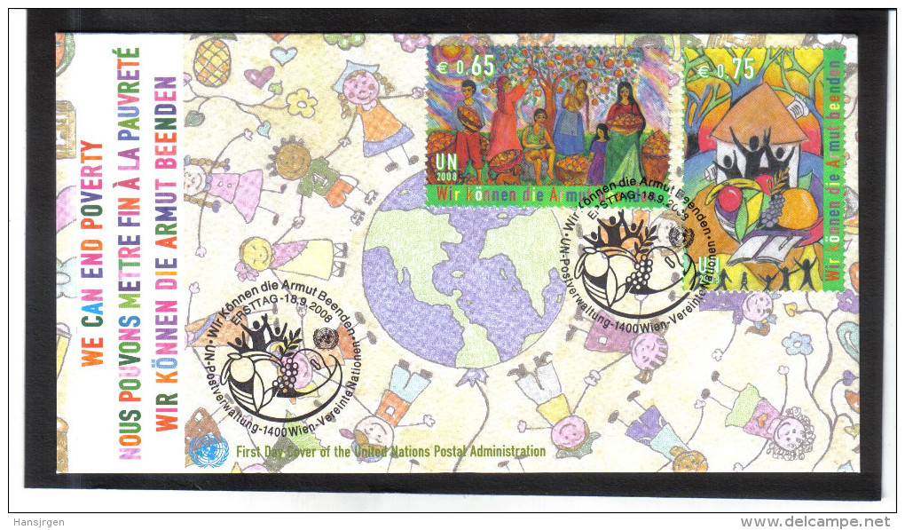 BOX440 FDC FIRST DAY COVER UNO WIEN 2008 MICHL  548/49  SIEHE ABBILDUNG - Briefe U. Dokumente