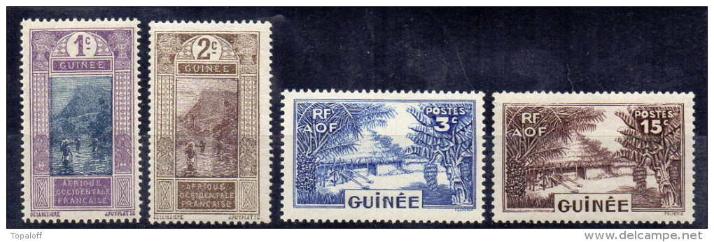 Guinée  N°63 - 64 - 126 - 130  Neufs Sans Charniere (4 Valeurs) - Nuevos