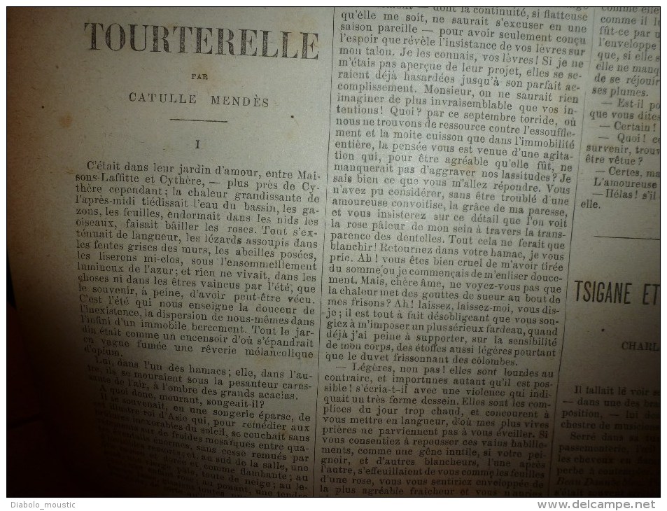 LVP 1888 :Gravure Charles Monselet; Histoires: De Catule Mendès (TOUTERELLE);de Ch. Monselet (TSIGANE Et La GRANDE DAME) - Magazines - Before 1900