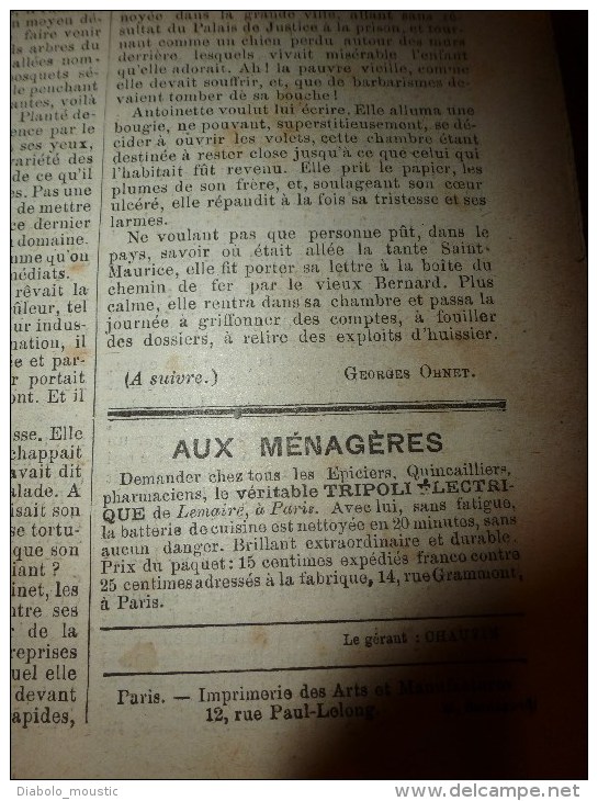 LVP 1888 :Gravure Charles Monselet; Histoires: de Catule Mendès (TOUTERELLE);de Ch. Monselet (TSIGANE et la GRANDE DAME)