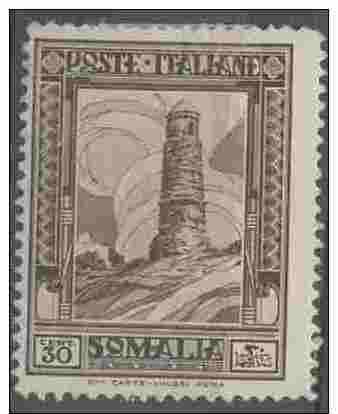 Somalia 1935 Pittorica Cent. 30 Dent. 14 Nuovo MH - Somalia