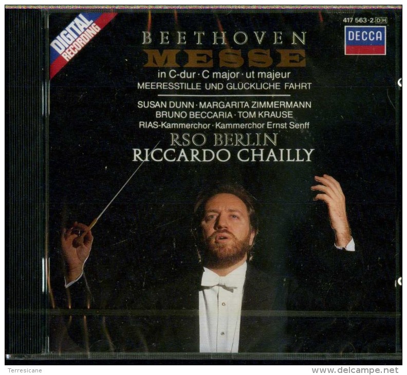 BEETHOVEN MESSE IN C MAJOR RSO BERLIN RICCARDO CHAILLY DECCA NUOVO SIGILLATO - Klassik