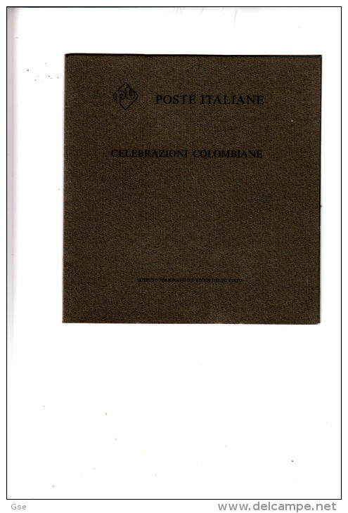 POSTE ITALIANE  - GENOVA ´92 Cartoncino Di BF (varie Località Della Storia Di Colombo)) Dell´ISZS (Donnini) - Erinnofilia