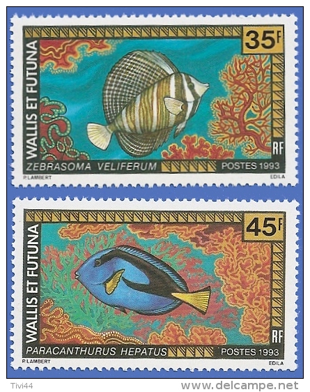 WALLIS ET FUTUNA 457 + 458 NEUFS ** FAUNE MARINE - Unused Stamps