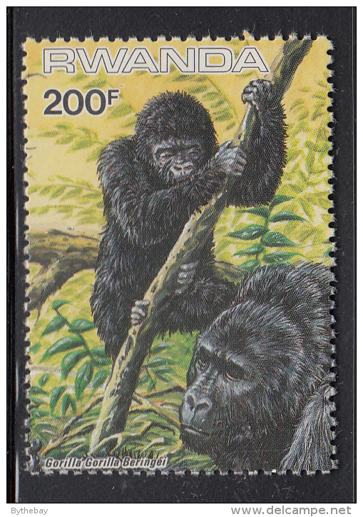 Rwanda MNH Scott #1212 Ex Souvenir Sheet 200fr Gorilla Gorilla Beringei - WWF - Neufs