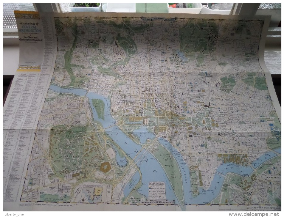 CENTRAL WASHINGTON - SUBURBAN ( National Geographic ) Scale I : 63.360 Or I Inch To The Mile - 1948 ! - World