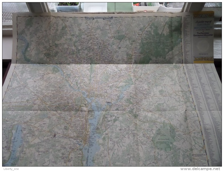 CENTRAL WASHINGTON - SUBURBAN ( National Geographic ) Scale I : 63.360 Or I Inch To The Mile - 1948 ! - Mondo