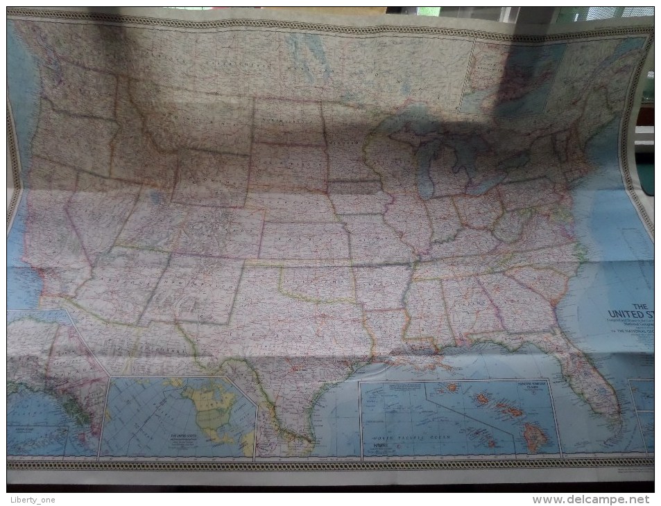 The UNITED STATES ( National Geographic ) Scale I : 4.561.920 Or 72 Miles To The Inch - 1968 ! - Wereld