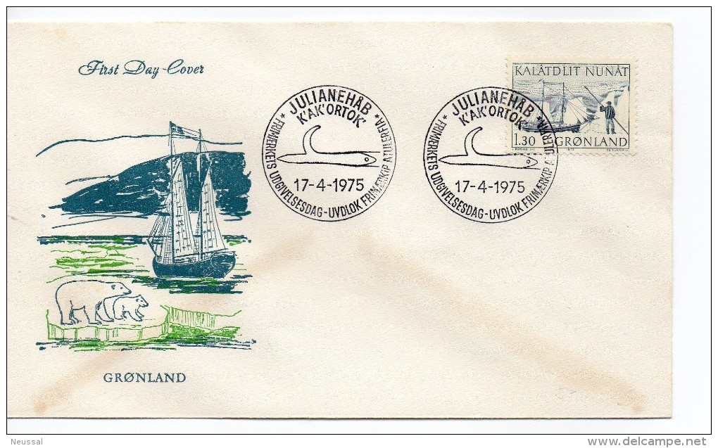 Carta De Groendlandia De 1975. Nº 81 - Briefe U. Dokumente
