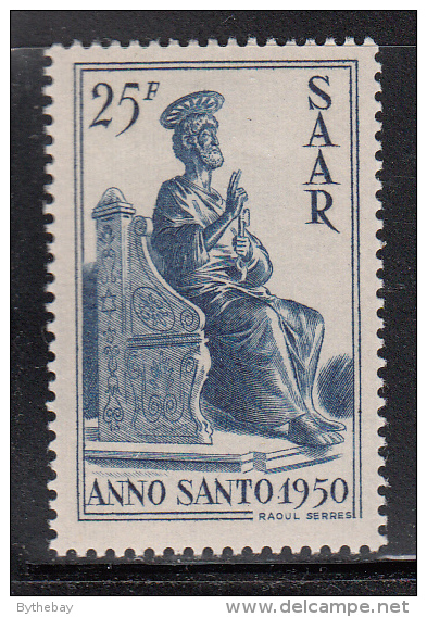 Saar MH Scott #224 25fr St. Peter - Holy Year - Ongebruikt