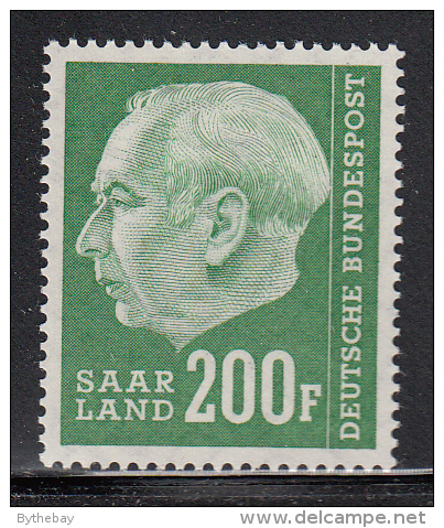 Saar MH Scott #307 200fr Pres. Theodor Heuss - Neufs