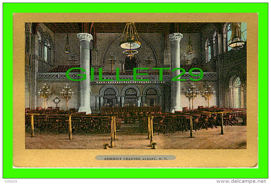 ALBANY, NY -  ASSEMBLY CHAMBER - ULLMAN'S GOLD BORDER SERIES - - Albany