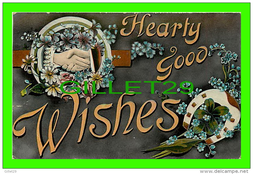 HEARTY GOOD WISHES  -  3/4 BACK - TRAVEL IN 1908 -  THE E. L. THEOCHROM SERIE- - Autres & Non Classés