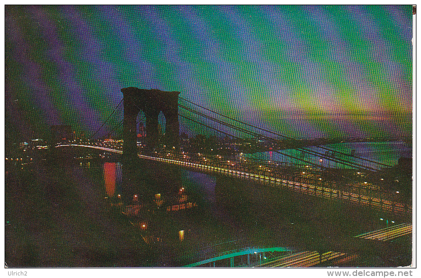 PC NYC - Night View Of Brooklyn Bridge (5756) - Brooklyn