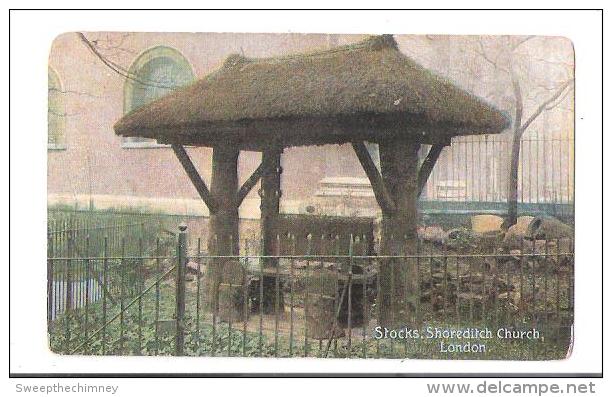 The Stocks Shoreditch Church London  USED 1914 ? Punishment Theme Mild Torture - Londen - Buitenwijken