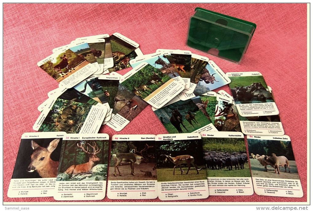 Tier-Quartett Aus Den 1970er Jahren  - Komplett Mit 36 Spielkarten - Denk- Und Knobelspiele