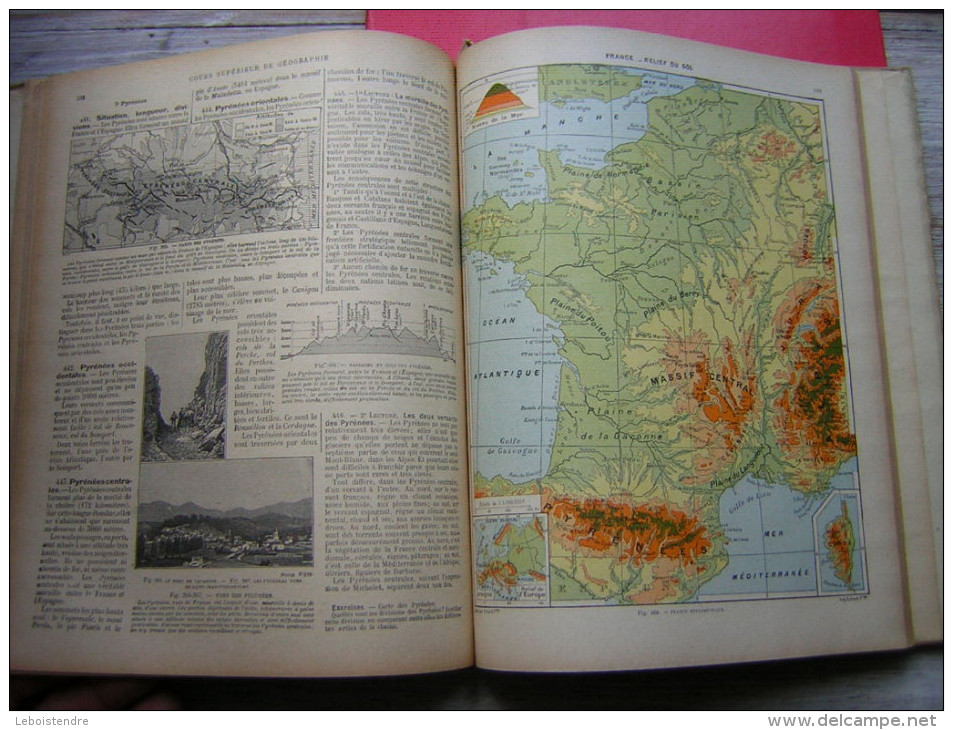 COURS DE GEOGRAPHIE  COURS SUPERIEUR ET COMPLEMENTAIRE  NOTIONS GENERALES LES CINQ PARTIES DU MONDE  FRANCE  HACHETTE