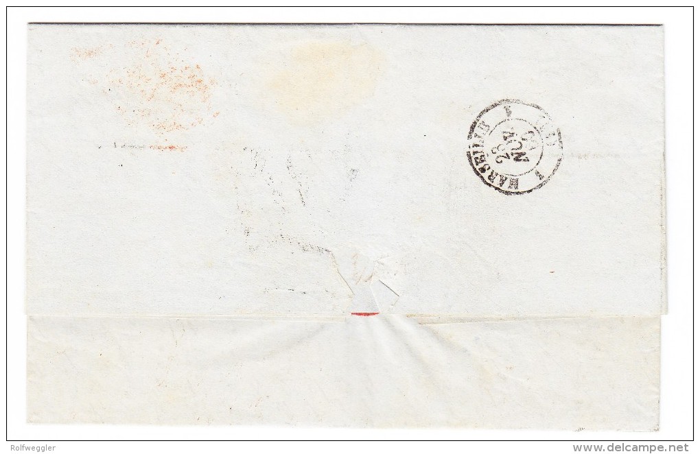 Lot6 2 Briefe Schiffs-Stempel  "Phase " Constantinople-Marseillle "Paquebot De La Meditérrannée" - ...-1858 Prephilately