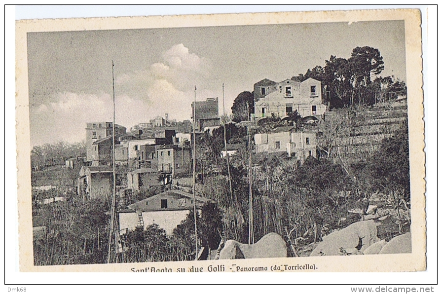 SANT'AGATA SUI DUE GOLFI - MASSA LUBRENSE ( NAPOLI ) PANORAMA DA TORRICELLA 1911 - Napoli