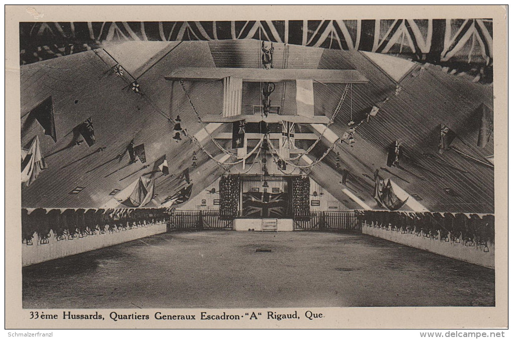 AK Canada Kanada Rigaud Quebec 33eme Hussards Quartiers Generaux Escadron " A " - Autres & Non Classés