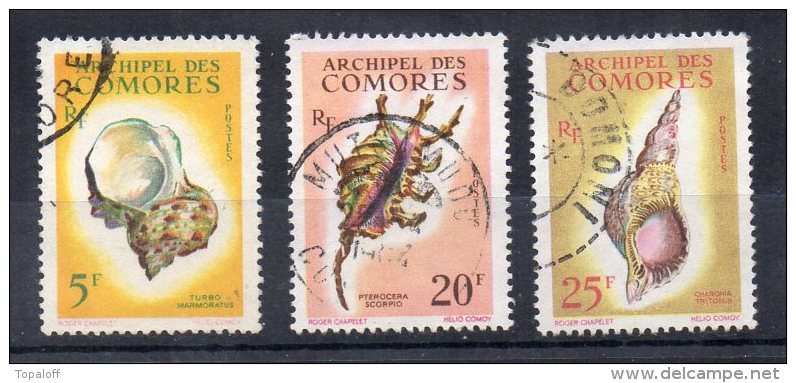 COMORES N° 22 - 23 - 24 Oblitérés - Used Stamps