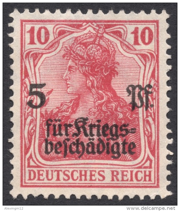 Germany, 10 + 5 Pf. 1919, Sc # B1, Mi # 105, MH - Unused Stamps