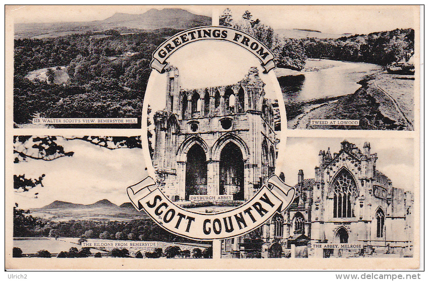 PC Greetings From Scott Country - Bemersyde, Tweed, Melrose (5783) - Roxburghshire