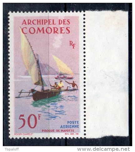 COMORES PA N°10 Neuf Charniere Adhérences + Clair Sur Le Bord De Feuille - Luftpost