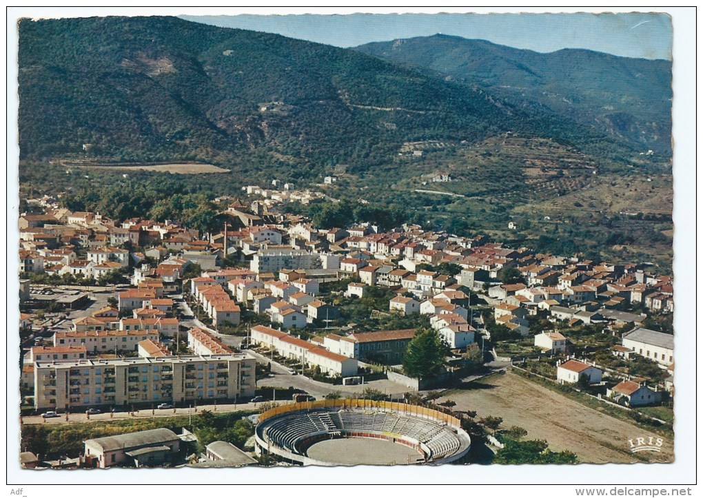 EM1806@ CPSM CERET, VUE AERIENNE, PYRENEES ORIENTALES 66 - Ceret