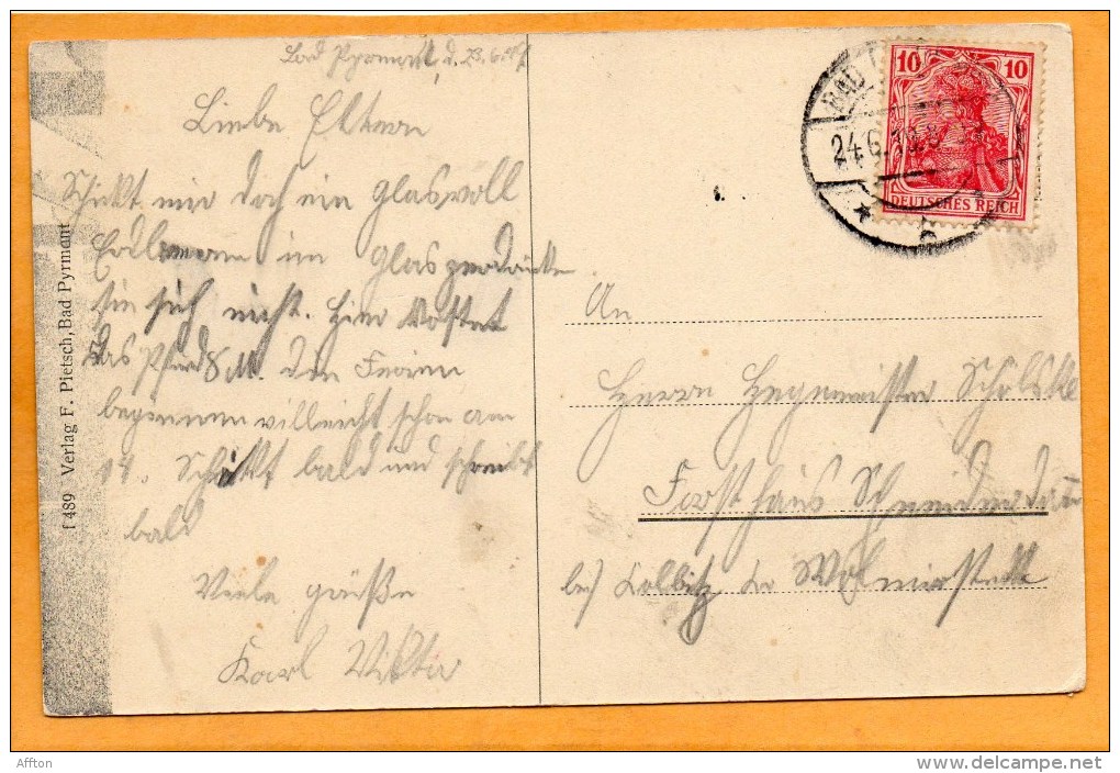 Bad Pyrmont 1911 Postcard - Bad Pyrmont