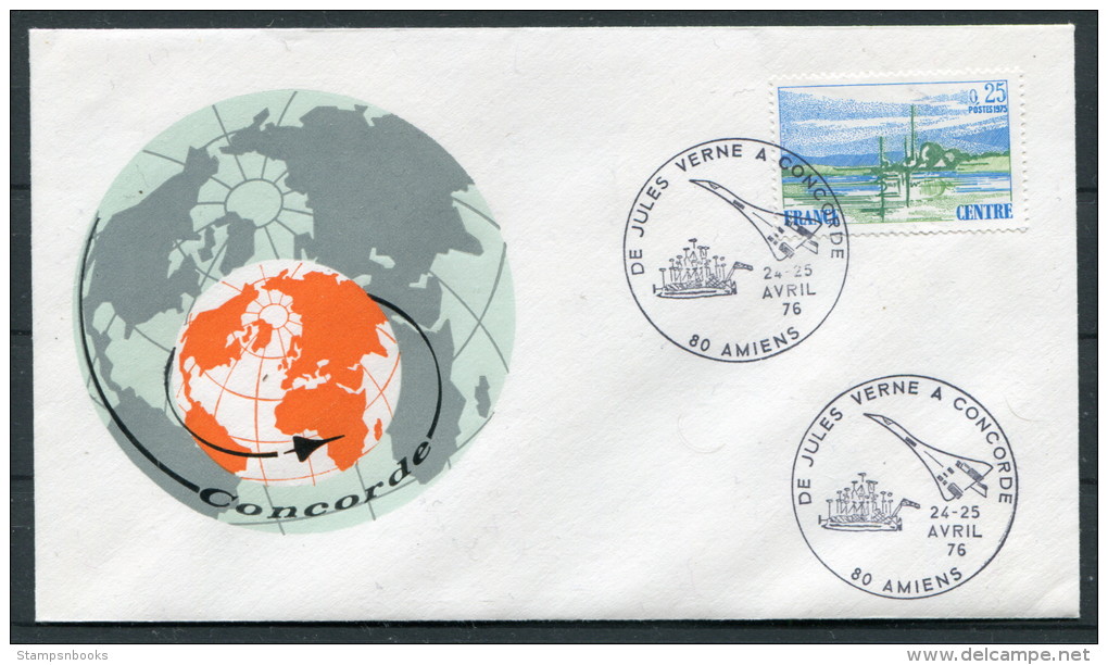 1976 France Amiens Jules Verne Concorde Cover - Concorde