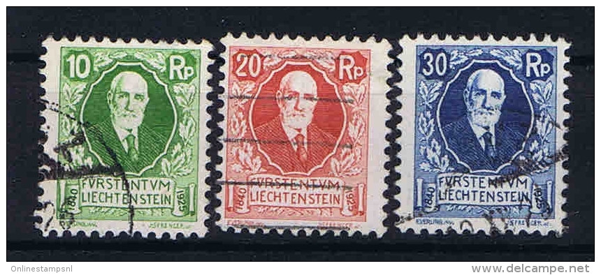 Liechtenstein: 1925 Mi Nr 72 - 74  Used, - Gebraucht