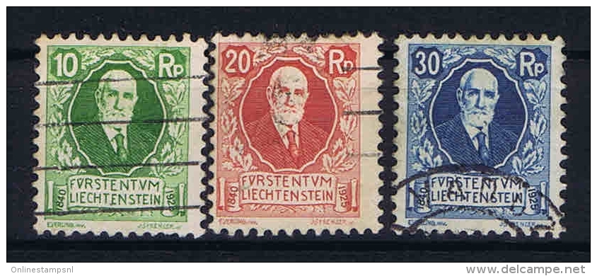 Liechtenstein: 1925 Mi Nr 72 - 74  Used, - Usati
