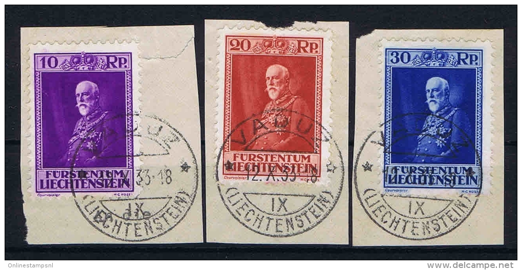 Liechtenstein: 1933  Mi Nr 122-124  Used Nice Cancels Vaduz - Usati