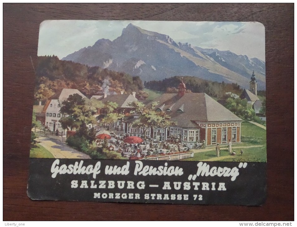 Gasthof Und Pension " MORZG " Salzburg Austria ( Morzger Strasse 72 ) ( Etiket ) ( Zie Details Foto ) ! - Tarjetas De Visita