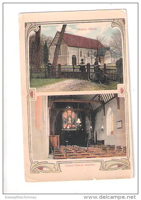 EXBURY CHURCH INTERIOR & EXTERIOR WITH EXBURY POSTMARK  Near Lymington BEALING & HICKSON SOUTHAMPTON - Other & Unclassified