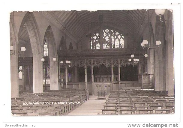 RP South Wimbledon. All Saints Church INTERIOR On Hubert Road  LONDON SUBURBS - London Suburbs