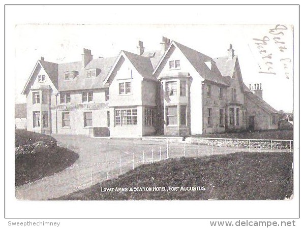 Lovat Arms & Station Hotel Fort Augustus Used Old Postcard  Fort Augustus Postmark 80% - Inverness-shire