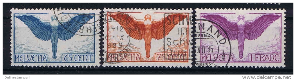 Switserland Schweiz: 1924 Mi 189-191 Used  Airmail - Oblitérés