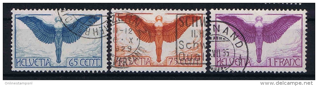 Switserland Schweiz: 1924 Mi 189-191 Used  Airmail - Gebruikt