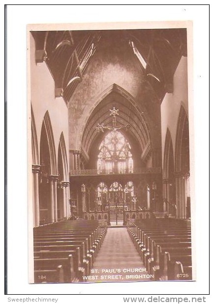 RP St Paul's CHURCH WEST STREET Brighton CHURCH INTERIOR UNUSED - Brighton