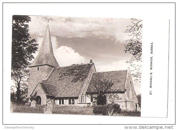 RP ST MICHAELS CHURCH BERWICK Nr LEWES SUSSEX USED EASTBOURNE  1955 - Brighton