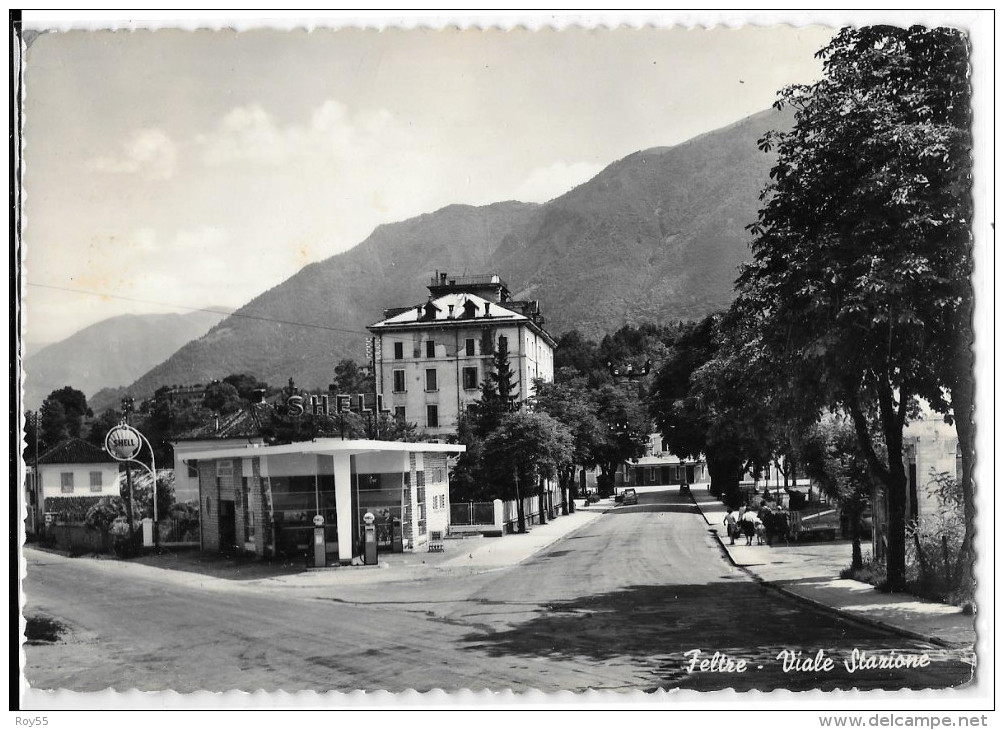 VENETO-BELLUNO-FELTRE VIALE STAZIONE VEDUTA BENZINAIO - Altri & Non Classificati